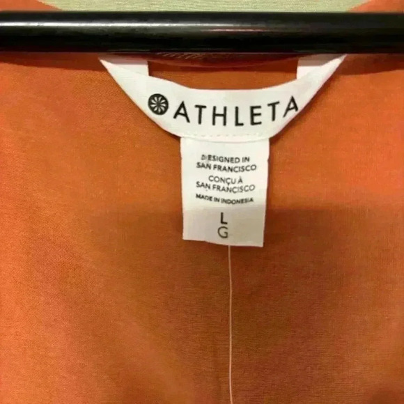 Athleta Orange Sleeveless Tank Top Relaxed Fit - Picture 3 of 5